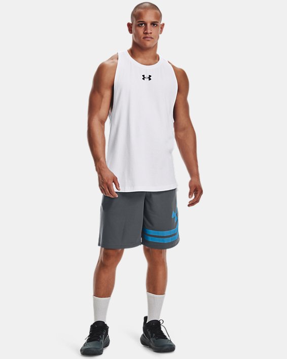 男士UA Baseline 10英寸網球短褲, Gray, pdpMainDesktop image number 2